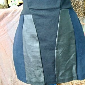 🌺SALE🌺Zara Navy And Black Leather Mini Skirt